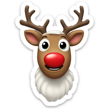 Red nosed reindeer  sticker