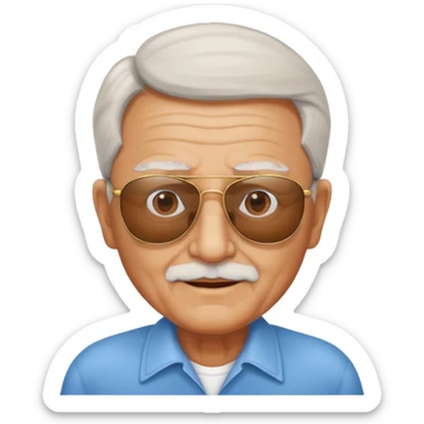 elderly man with sunglasses sticker