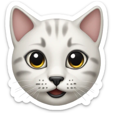 Cat with a black mouth sticker
