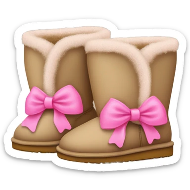 Uggs with pink bows sticker