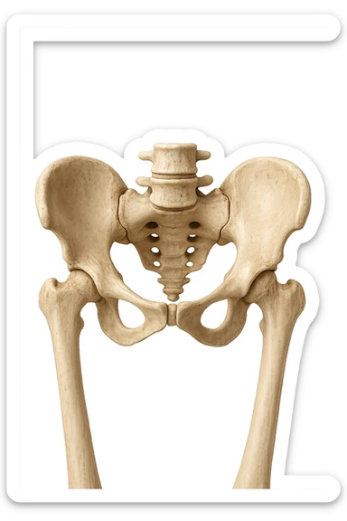 ossa del bacino umano realistico anatomico sticker