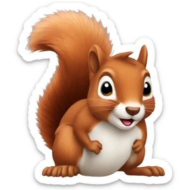 Squirrel sticker