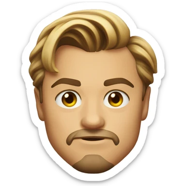 Leonardo DiCaprio with heart eyes sticker