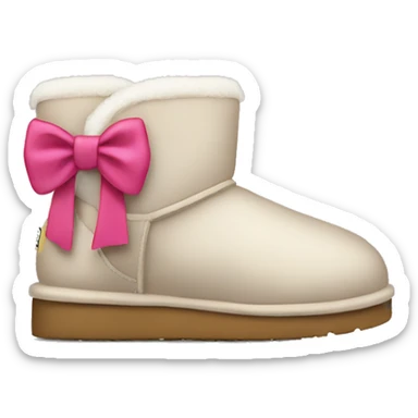 Uggs with bow on the back of them sticker