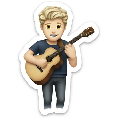 Niall Horan playing guitar  sticker