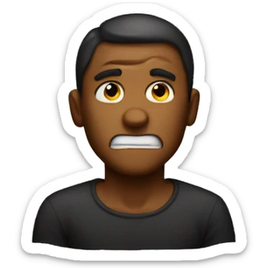 a man crying in hell sticker