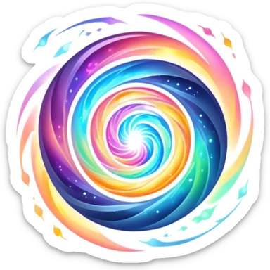 magical portal with swirling colors and mystical energy sticker