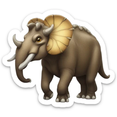 Mammoth-Triceratops sticker