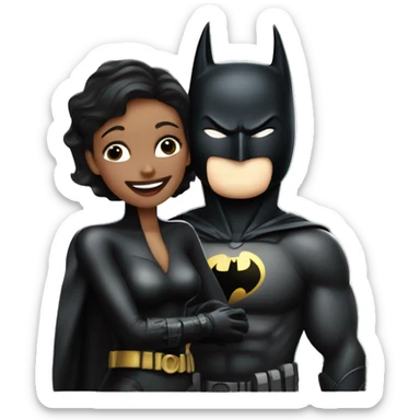 Batman loves with catwoman sticker