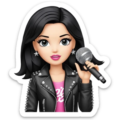 barbie rockstar   with black hair  sticker
