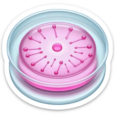 placa de petry com pequenos bastoes rosas flutuando sticker