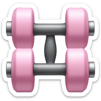 Soft Light Pink dumbell  sticker