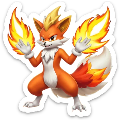 Delphox-Blaziken-fusion sticker