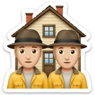 two guys trespassing their house sticker
