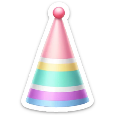 Pastel party hat isolated sticker