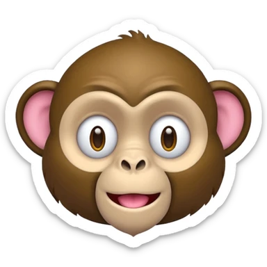 crie o emoji de um macaco rosa sticker