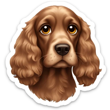 Brown cocker spaniel  sticker
