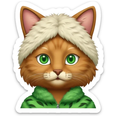 a human man with the body of a cat  sticker