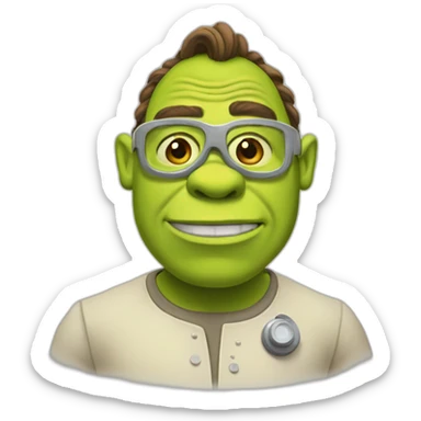 shrek-in-laboratory sticker