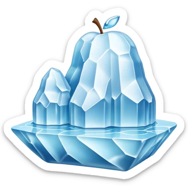 A 3D iceberg in Apple emoji style
 sticker