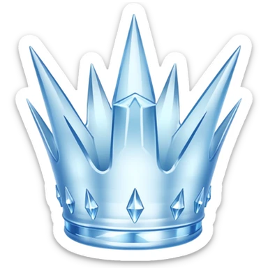 ice crown with only 3 spikes sticker