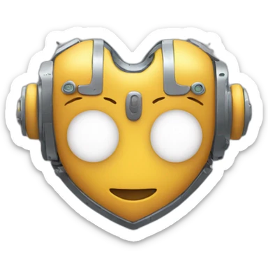 Robot heart foundation sticker