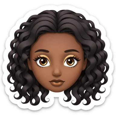 lash and brows done without women sticker