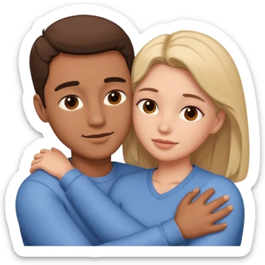 Naked man and woman laying together sticker