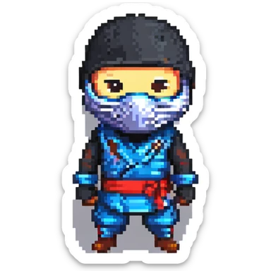 masked ninja sticker