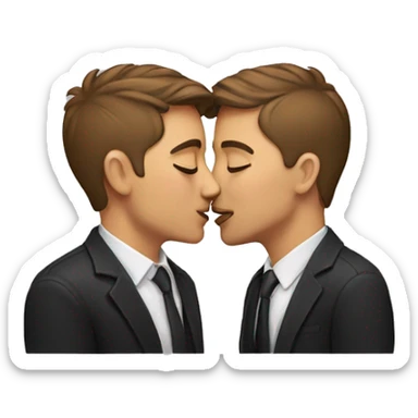 gay people kissing sticker