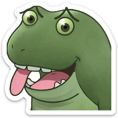 someone with their tongue out  sticker