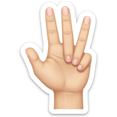 UN MANO, A PUGNO, CON CINQUE DITA, E IL MIGNOLO, L' ULTIMO DITO, ALL' IN SÙ  sticker