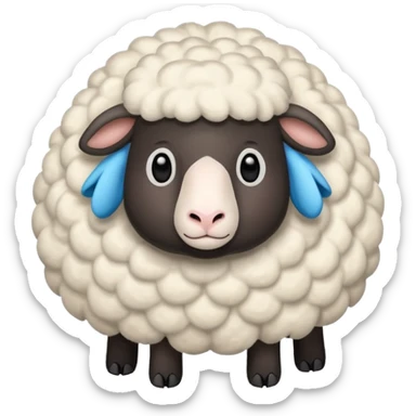 Black sheep around white sheep sticker