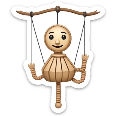 String puppet sticker