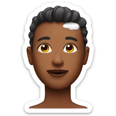 Lotion on face sticker