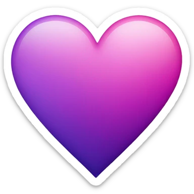 Pink and purple ombré heart sticker