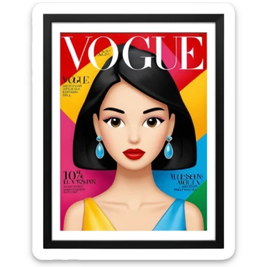 vouge magazine cover book sticker