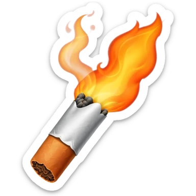 A burning blunt sticker