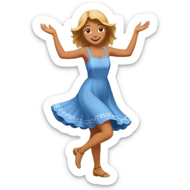 Dancing in a meadow sticker