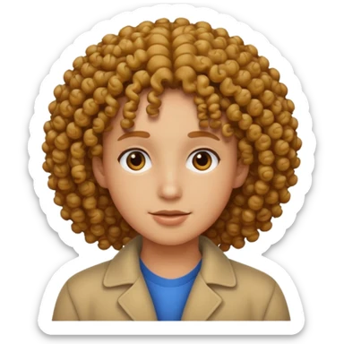 Curly hair sticker