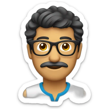 Ecuatoriano,gafas y barba sticker