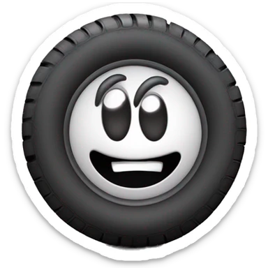 tire la langue en fermant un œil en faisant les cornes de hard rock sticker