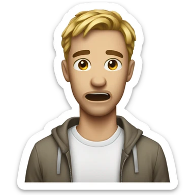 face emoji jaw dropped sticker