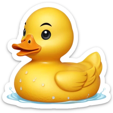 Angry rubber duck sticker