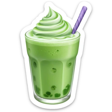 Ice matcha with lavender pure  sticker