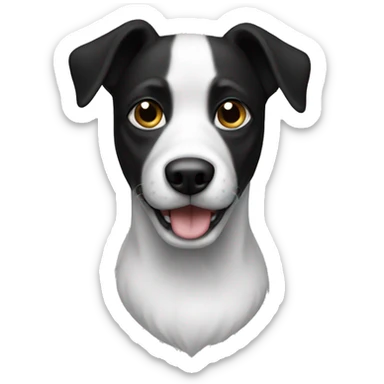 Dog black white sticker