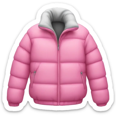 pink down jacket sticker