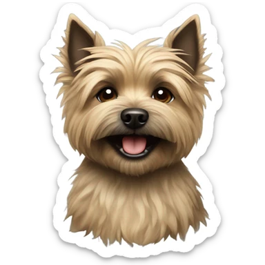 Cairn terrier smiling sticker