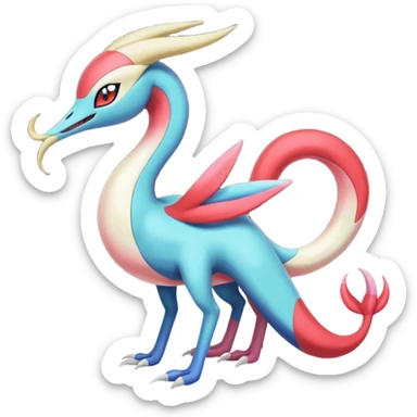 Meloetta-Darkrai-Cresselia-Milotic-Pokémon-Fakémon-fusion, full body sticker