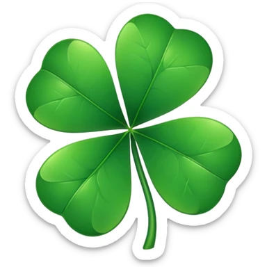 Trebol de 5 hojas de black clover sticker